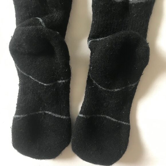 SmartWool Crew Socks Ski PHd Long Over Calf Unisex Black Gray Medium Merino Wool - Picture 3 of 9